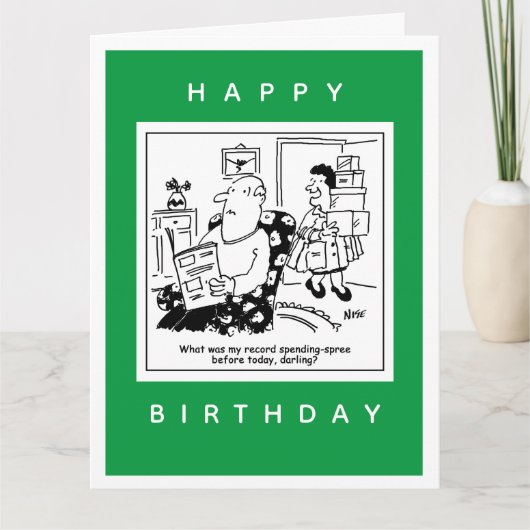 妻の消費生活にショックを受けた夫の連続漫画 カード (正面)