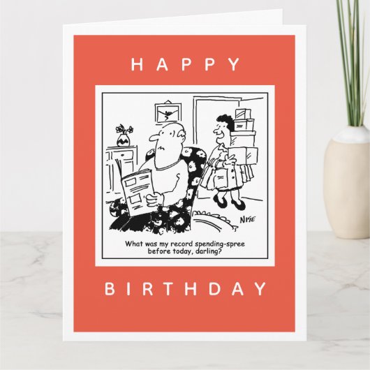 妻の消費生活にショックを受けた夫の連続漫画 カード (正面)