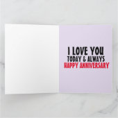 妻の結婚記念日巨大カード カード (内部)