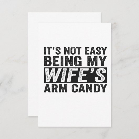 妻の腕簡単ギフトとは違おもしろいう サンキューカード (正面/裏面)