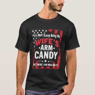 妻の腕簡単USAフラグではない Tシャツ