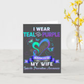 妻の自殺を思い出してターコイズパープルを身に着けています カード (黄色い花)