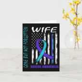 妻の自殺忘れ認識度国旗が消えた カード (黄色い花)