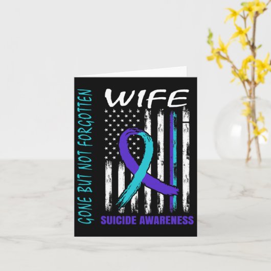 妻の自殺忘れ認識度国旗が消えた カード (黄色い花)