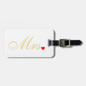 妻の花嫁の白結婚金ゴールド旅行 ラゲッジタグ (正面横)