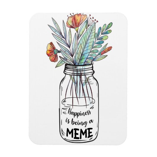 妻の芸術の幸福はミーム マグネット (縦)