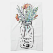 妻の芸術の幸福はGiである キッチンタオル (縦)