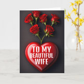 妻の記念日のロマンチックなグリーティングカード カード (黄色い花)