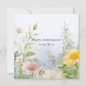 妻の記念日の春の花 ノートカード (正面)