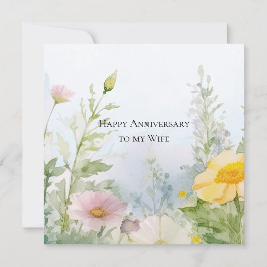 妻の記念日の春の花 ノートカード (正面)