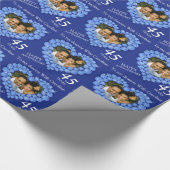 妻の記念日はあなたの写真と年のラップを追加 ラッピングペーパー (角)