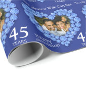 妻の記念日はあなたの写真と年のラップを追加 ラッピングペーパー (ロールコーナー)