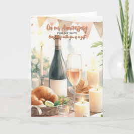 妻の記念日結婚のグリーティングカード サンキューカード