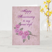 妻の記念日 カード (黄色い花)