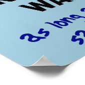 妻の許可おもしろいTシャツことわざ引用文 ポスター (角)