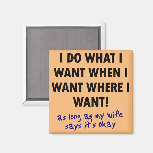 妻の許可冷蔵庫用マグネットおもしろいことわざ マグネット (正面/裏面)
