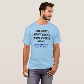 妻の許可 面白いTシャツの格言 引用 Tシャツ (正面フル)