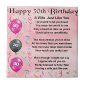 妻の詩-第30誕生日 タイル (正面)