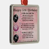 妻の詩-第50誕生日 メタルオーナメント (右)