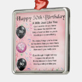 妻の詩-第50誕生日 メタルオーナメント (左)