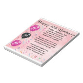 妻の詩 – 40歳の誕生日 ノートパッド (回転)