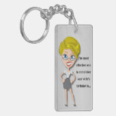 妻の誕生日を思い出すおもしろい引用文 キーホルダー (正面左)
