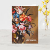 妻の誕生日フェミニンヴィンテージフローラ カード (黄色い花)