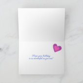 妻の誕生日ワードアートとロマンチックなハートカード シーズンカード (内部)