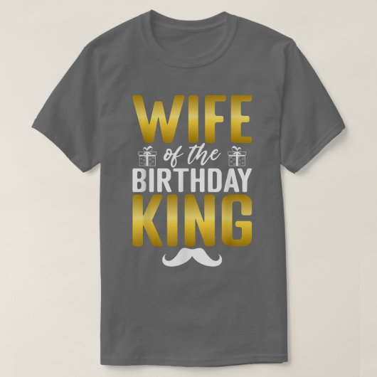妻の誕生日王の夫誕生日 Tシャツ (デザイン正面)