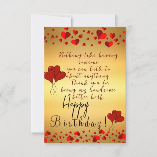 妻の誕生日 カード (正面)