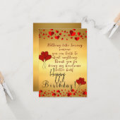 妻の誕生日 カード (正面/裏面インサイチュ)