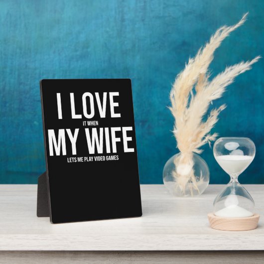 妻の贈り物がおもしろい大好き フォトプラーク (側面)