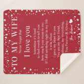 妻の贈り物 |夫からの妻への手紙 シェルパブランケット (正面(横))