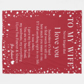 妻の贈り物|夫から妻への愛の手紙 フリースブランケット (正面(横))