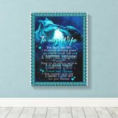 妻の贈り物 |私は永遠にあなたを愛している妻への手紙 キャンバスプリント (インサイチュ (ウッドフロア))