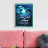 妻の贈り物 |私は永遠にあなたを愛している妻への手紙 キャンバスプリント (インサイチュ (リビング))