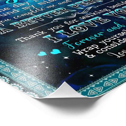 妻の贈り物 |私は永遠にあなたを愛している妻への手紙 フォトプリント            (角)