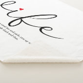 妻の赤い愛のハートエレガントスクリプパーソナライズされたト シェルパブランケット (3/4)