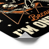 妻の選択に疑問を持たない面白いスケルトンデザインのメンズH ポスター (角)