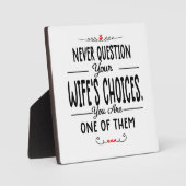 妻の選択を決して疑うな フォトプラーク (正面)