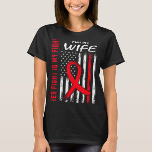 妻の闘病を支える 妻 心臓病啓発 Tシャツ