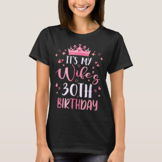 妻の30歳の誕生日おめでとう ピンクのハッピー30歳 Tシャツ