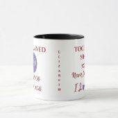 妻の40年間の結婚の最も紫の赤 マグカップ (中央)