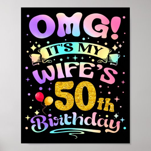 妻の50歳の誕生日おめでとう 50歳の誕生日おめでとう ポスター (正面)