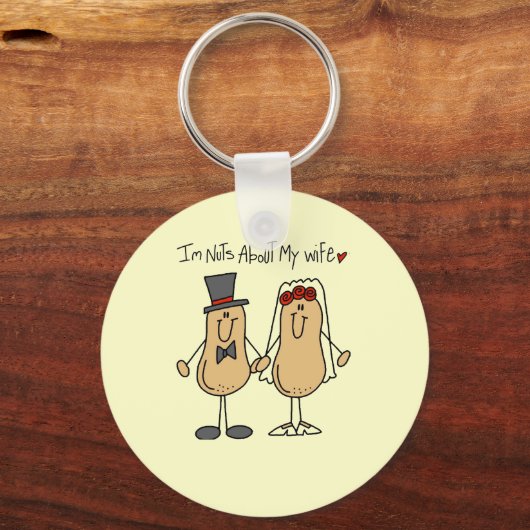 妻のTシャツとギフトについての要点 キーホルダー (正面)