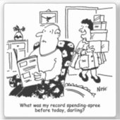 妻はショッピング漫画から帰る。 シール (正面)