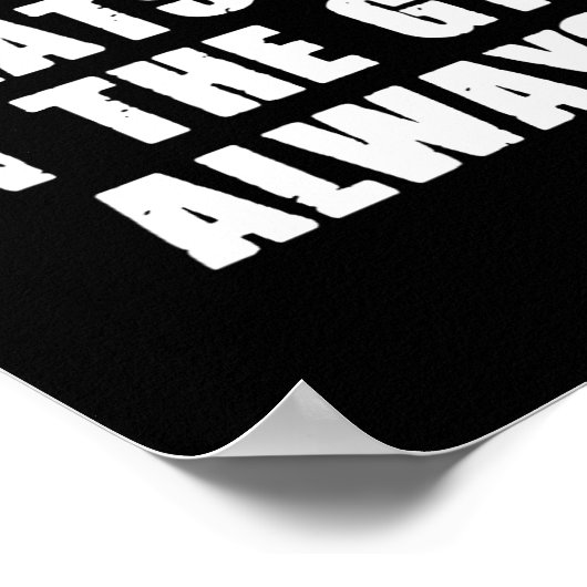 妻はジムで私にビートいつもおもしろいトレーニングT ポスター (角)