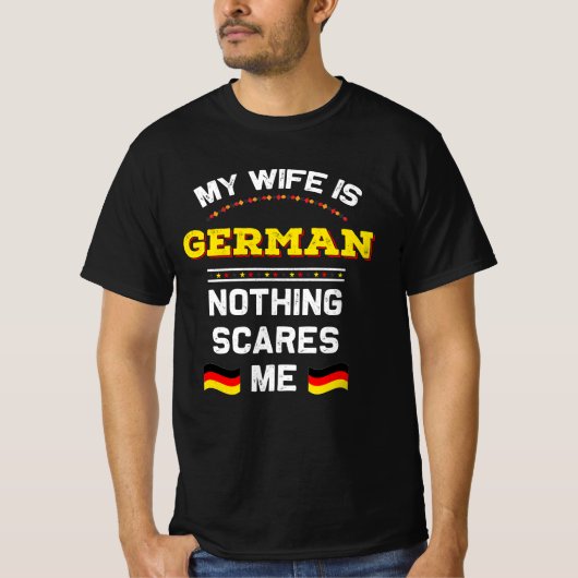 妻はドイツのアレマニア共和国ドイツのルーツ Tシャツ (正面)