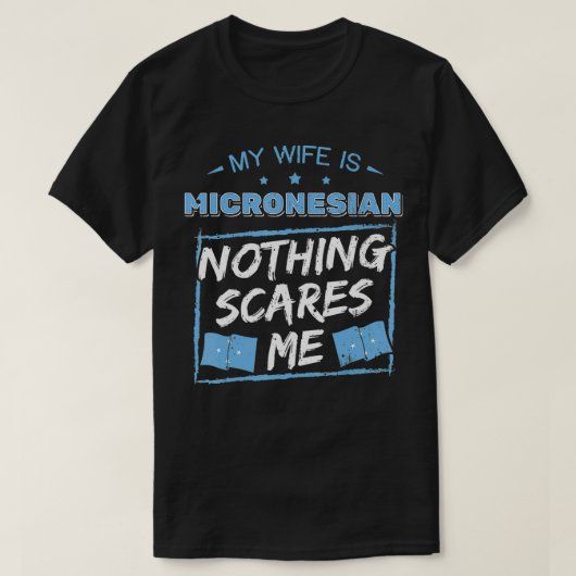 妻はミクロネシアミクロネシア伝統ルーツF Tシャツ (デザイン正面)