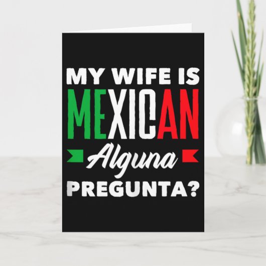 妻はメキシコ人 ある質問_ 面白いメキシコ人タン カード (正面)